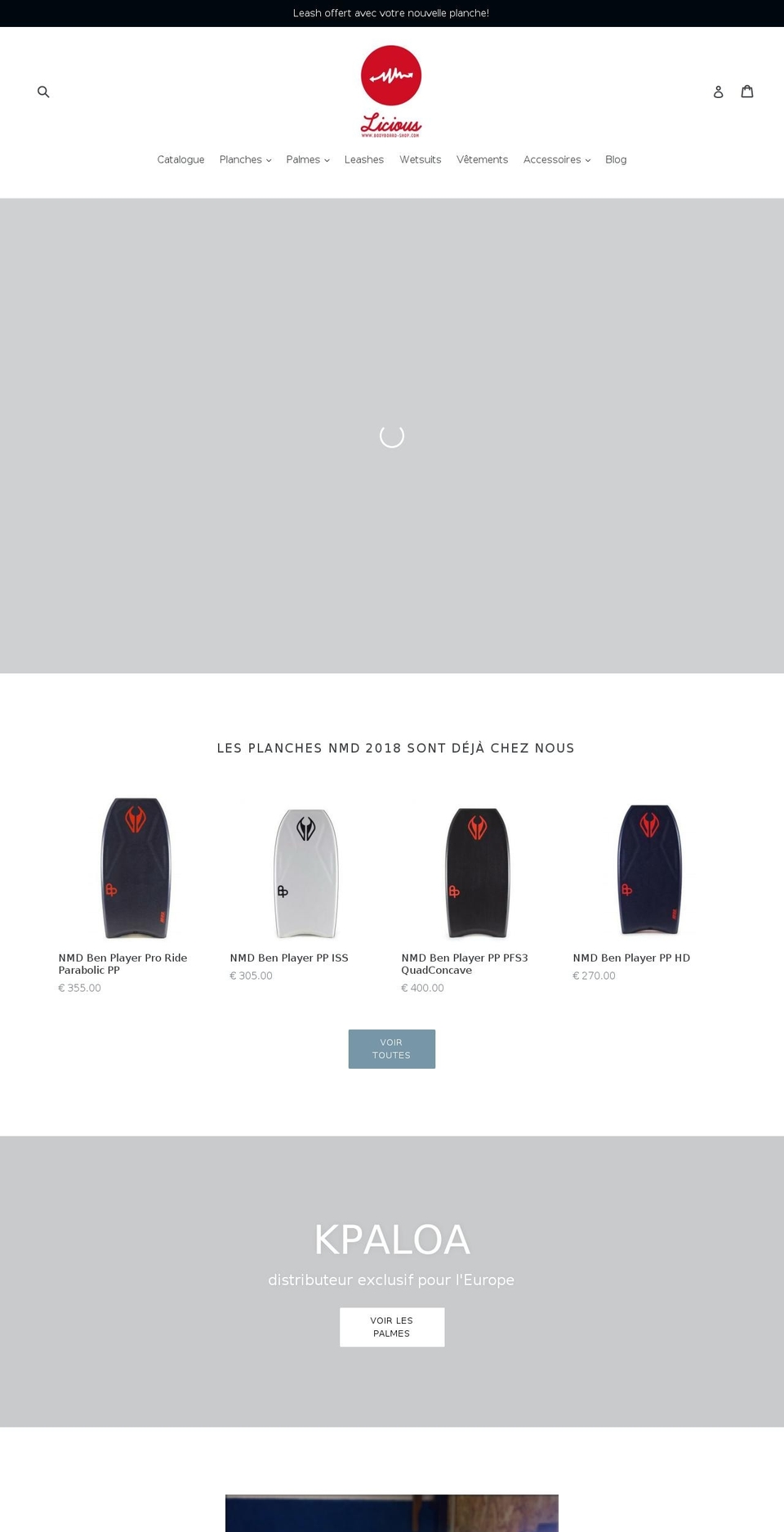 bodyboard-shop.com shopify website screenshot