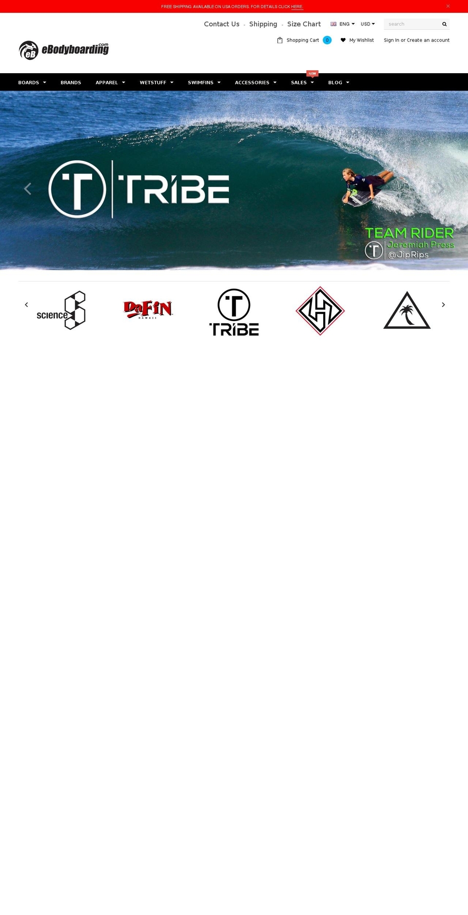 bodyboardinghistory.com — Shopify storefront screenshot