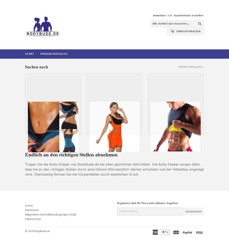 bodybude.de shopify website screenshot