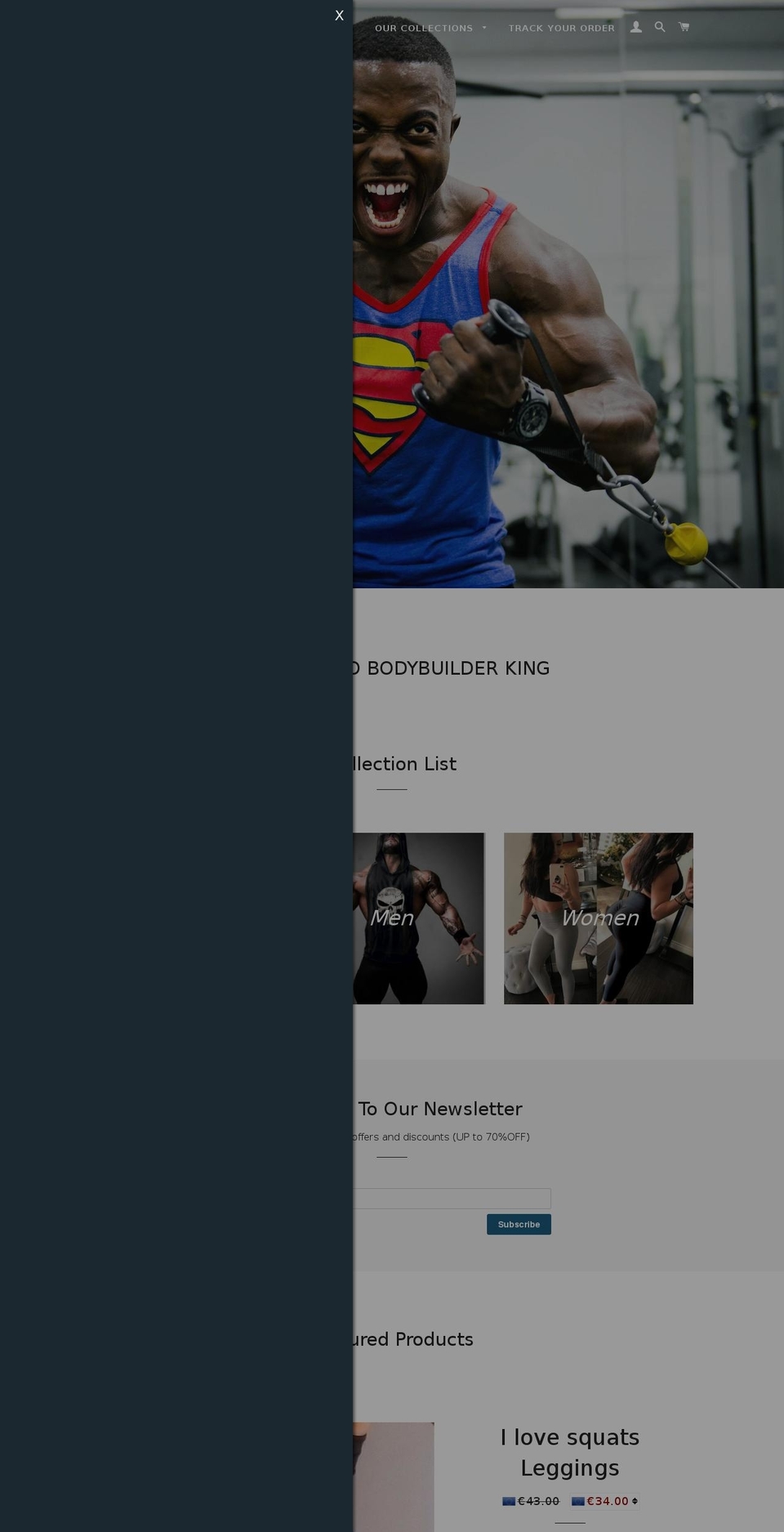 bodybuilderking.com — Shopify storefront screenshot