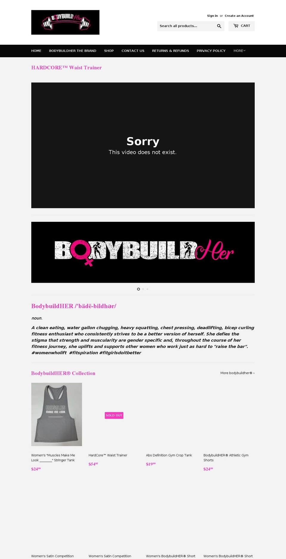 bodybuildherga.com — Shopify storefront screenshot