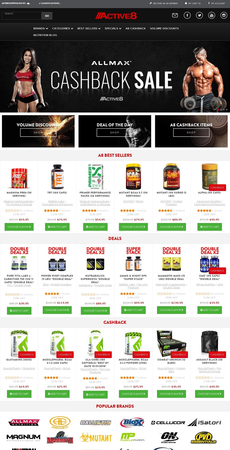 active8canada - sale badge NO CASHBACK Shopify theme site example bodybuildingfuel.ca