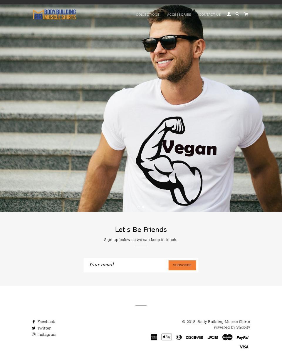 bodybuildingmuscleshirts.com — Shopify storefront screenshot