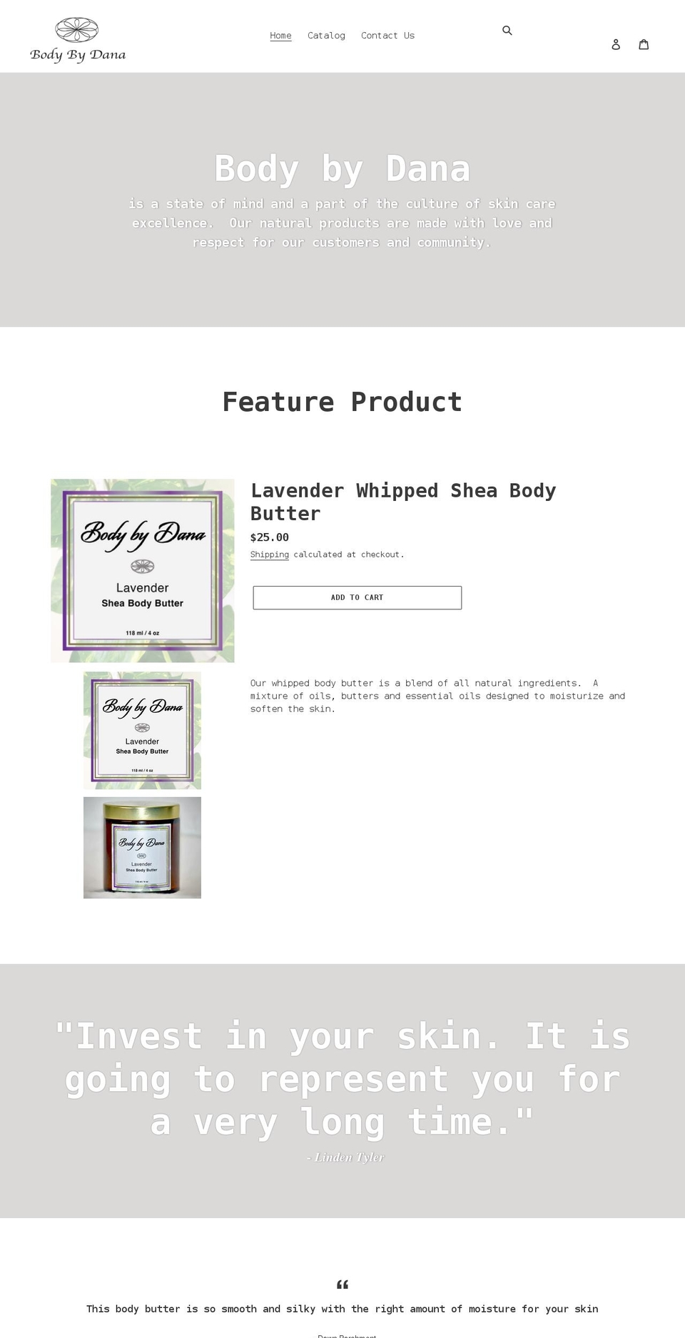 bodybydanashop.com shopify website screenshot