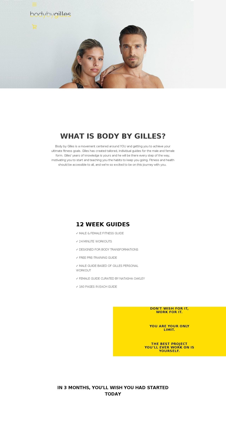 bodybygilles.com shopify website screenshot
