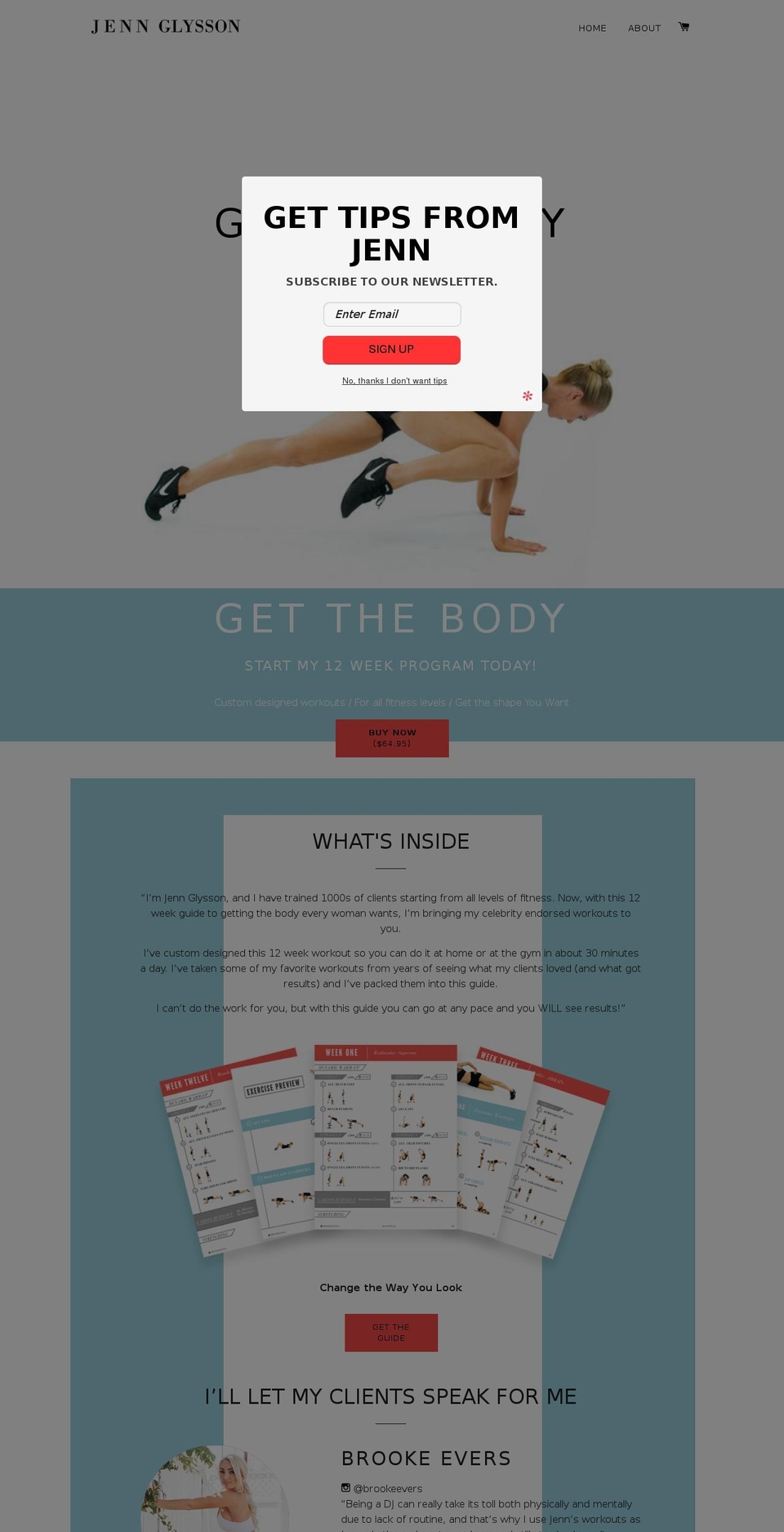 bodybyjennla.com shopify website screenshot