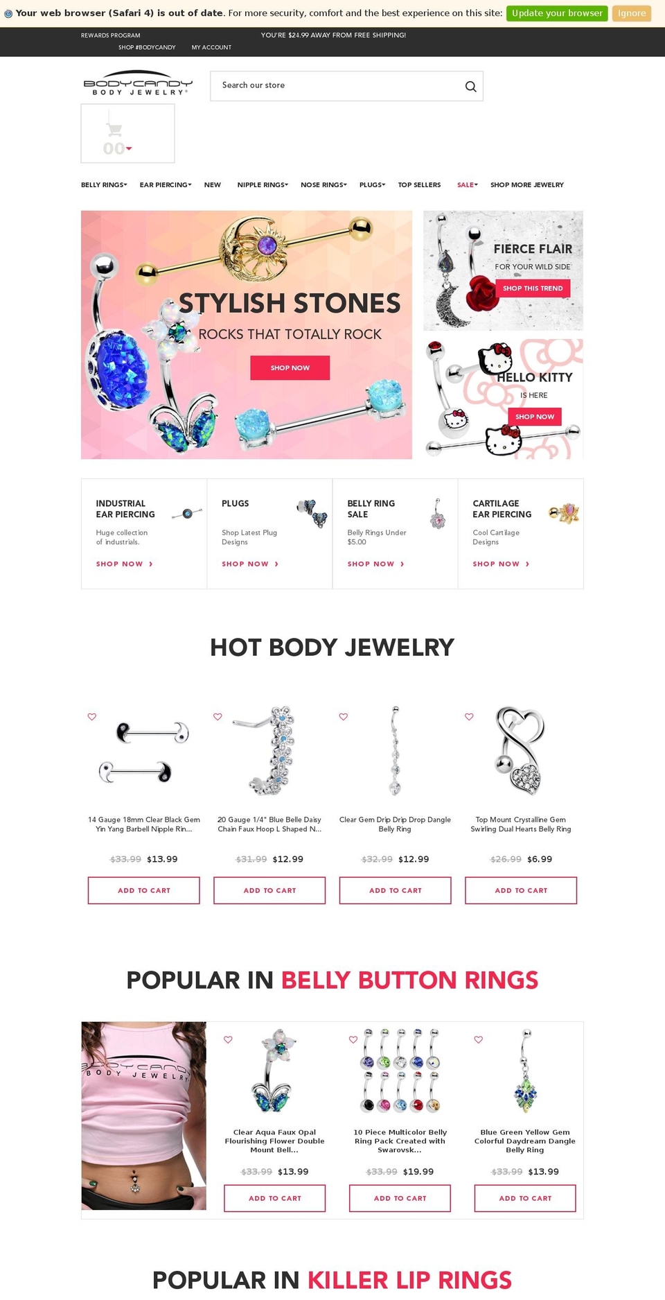 Body Candy 1.1 Shopify theme site example bodycandy.tv