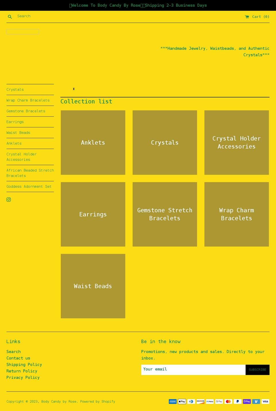 bodycandybyrose.com shopify website screenshot