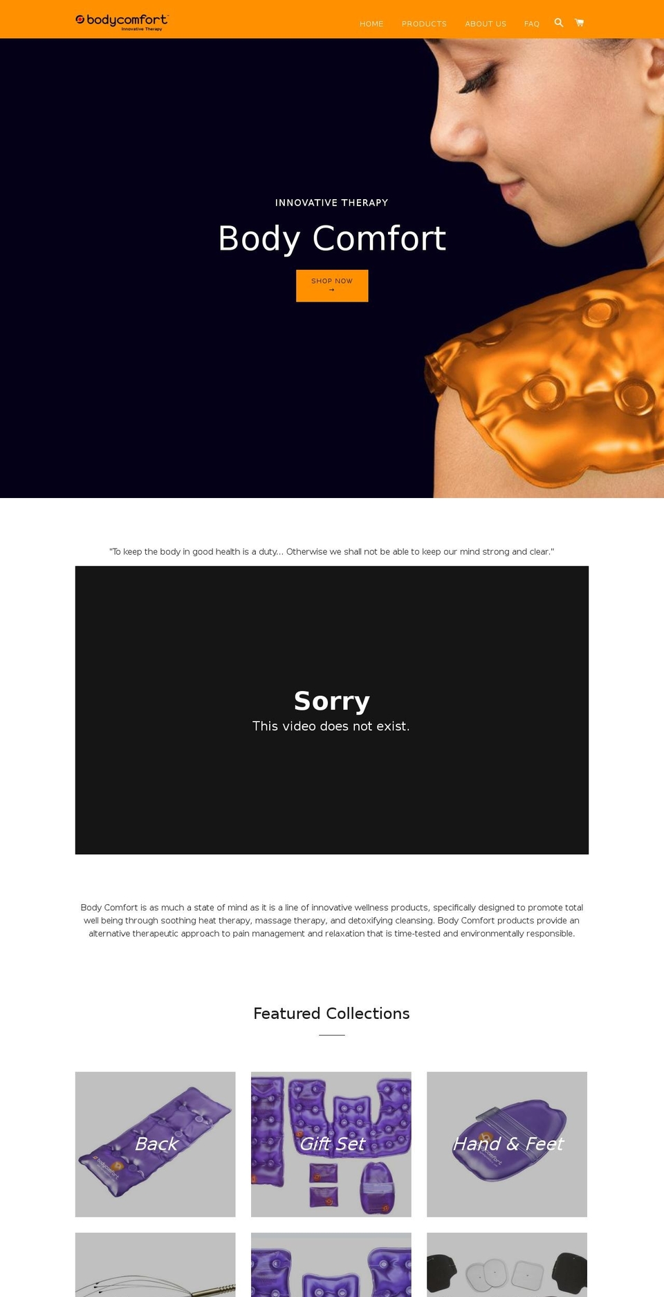 bodycomfort.com — Shopify storefront screenshot