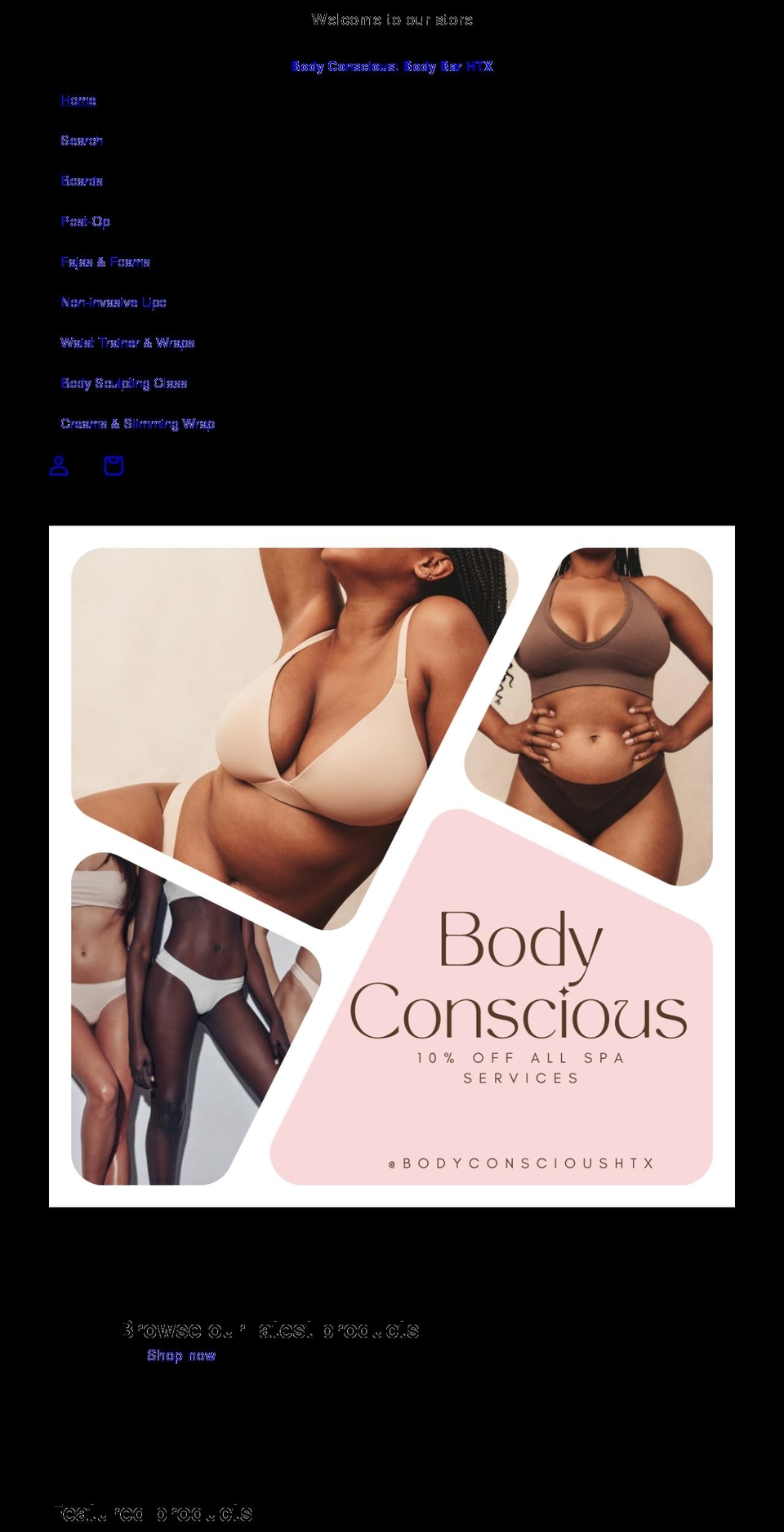 bodyconscioushtx.com shopify website screenshot
