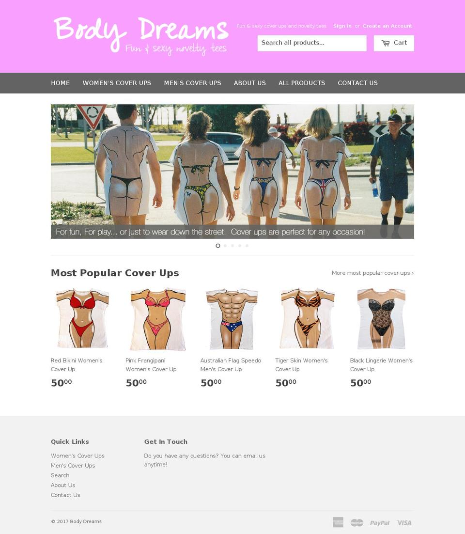 bodydreams.com.au shopify website screenshot