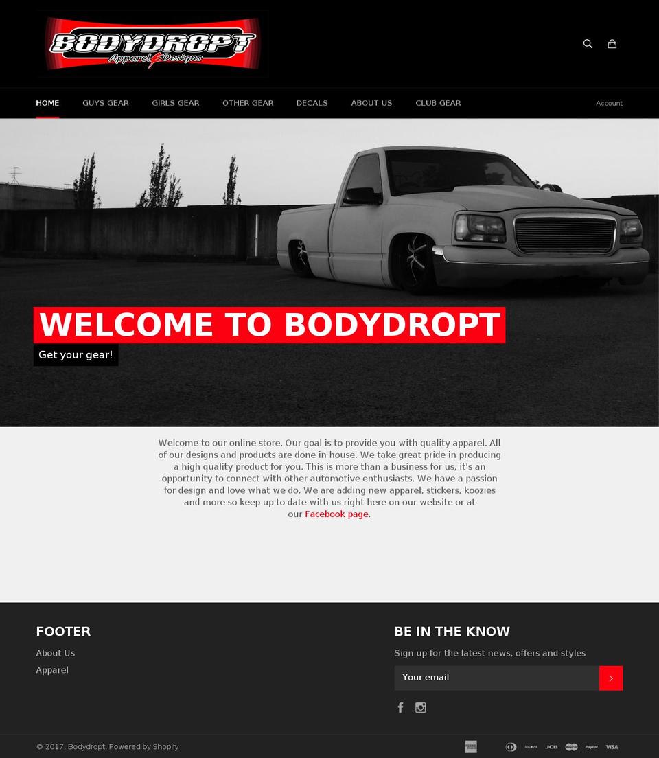 bodydropt.com shopify website screenshot