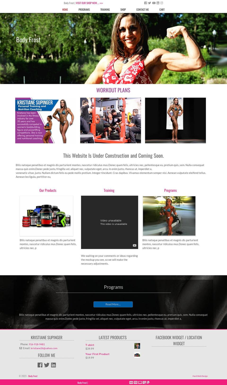 bodyfrostinc.com — Shopify storefront screenshot