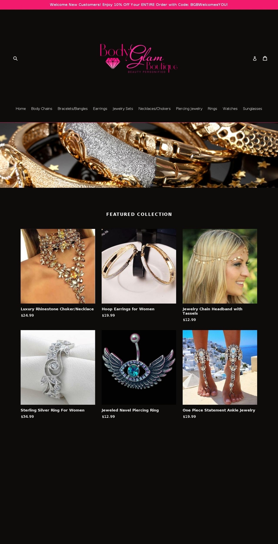 bodyglamboutique.com — Shopify storefront screenshot