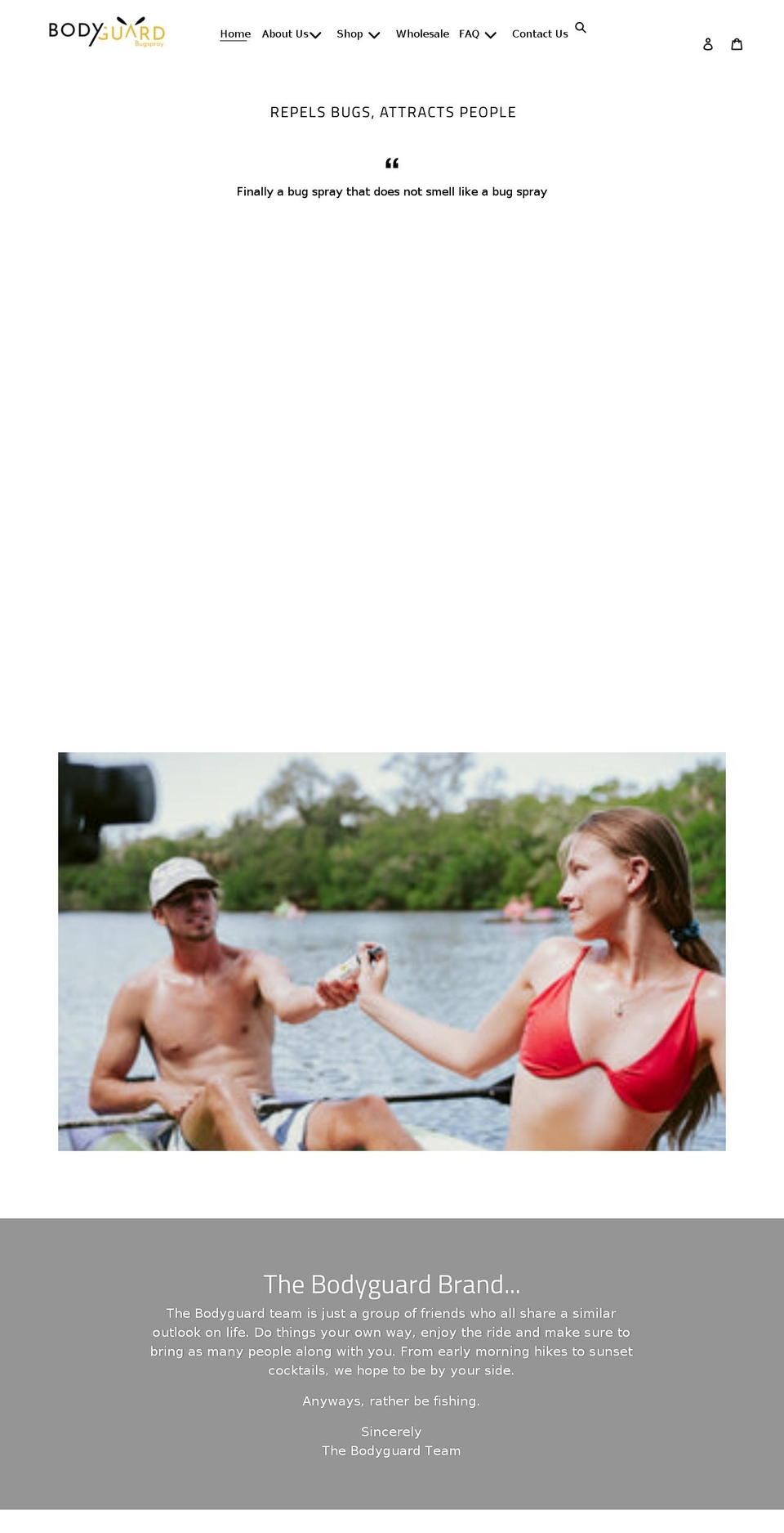 bodyguardbugspray.com shopify website screenshot