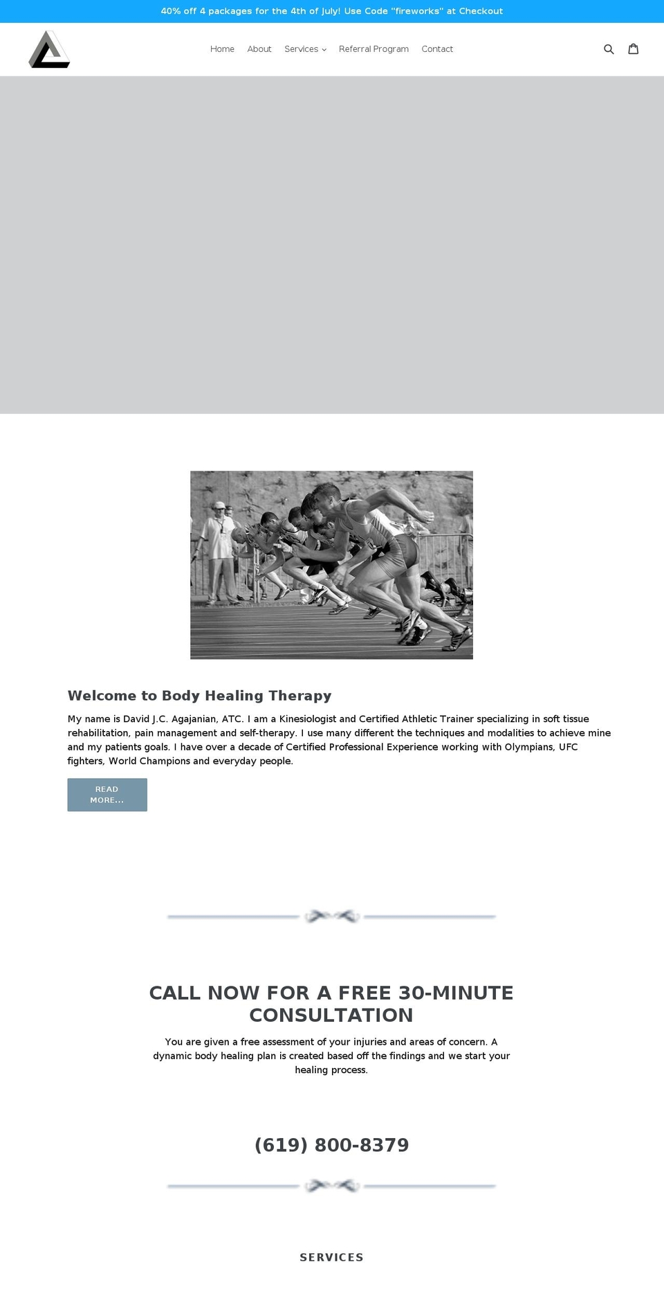 bodyhealingtherapy.com — Shopify storefront screenshot