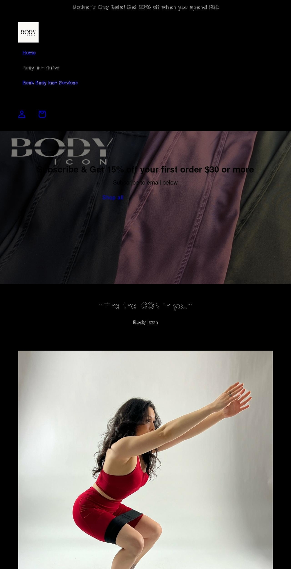 bodyicon.net shopify website screenshot