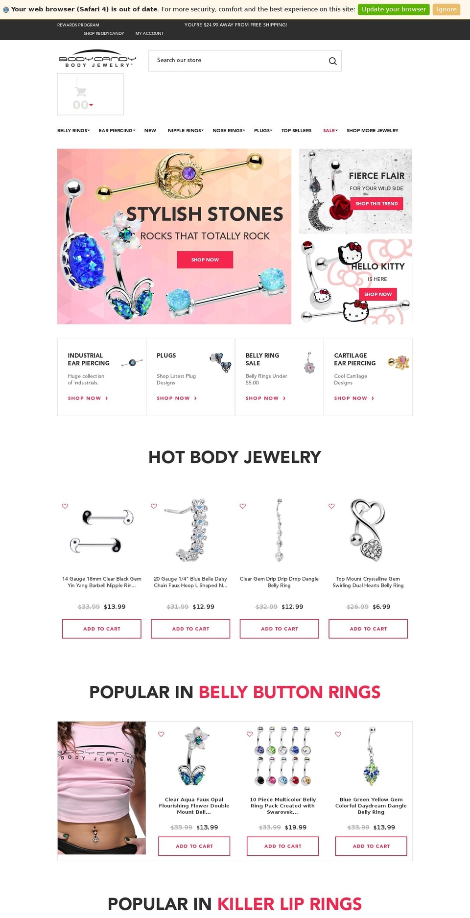 bodyjewelrydistributor.com shopify website screenshot