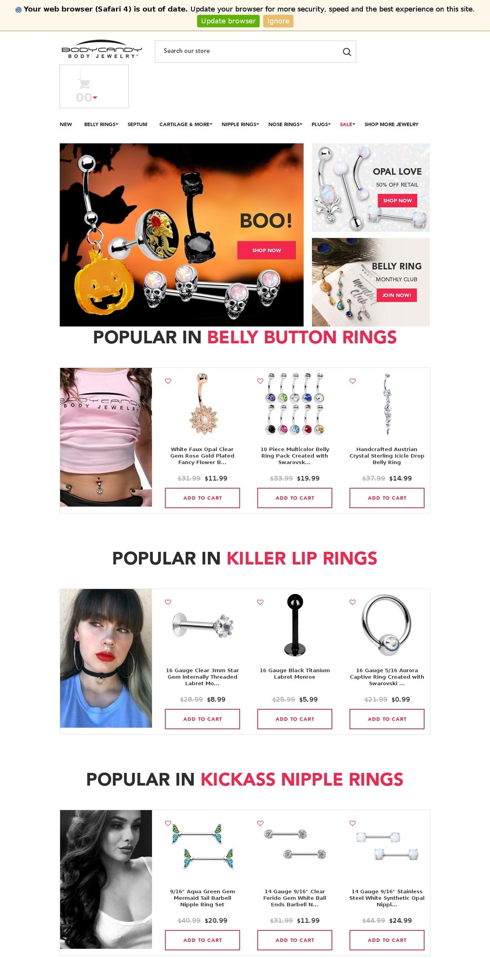 bodyjewelrylinks.com — Shopify storefront screenshot
