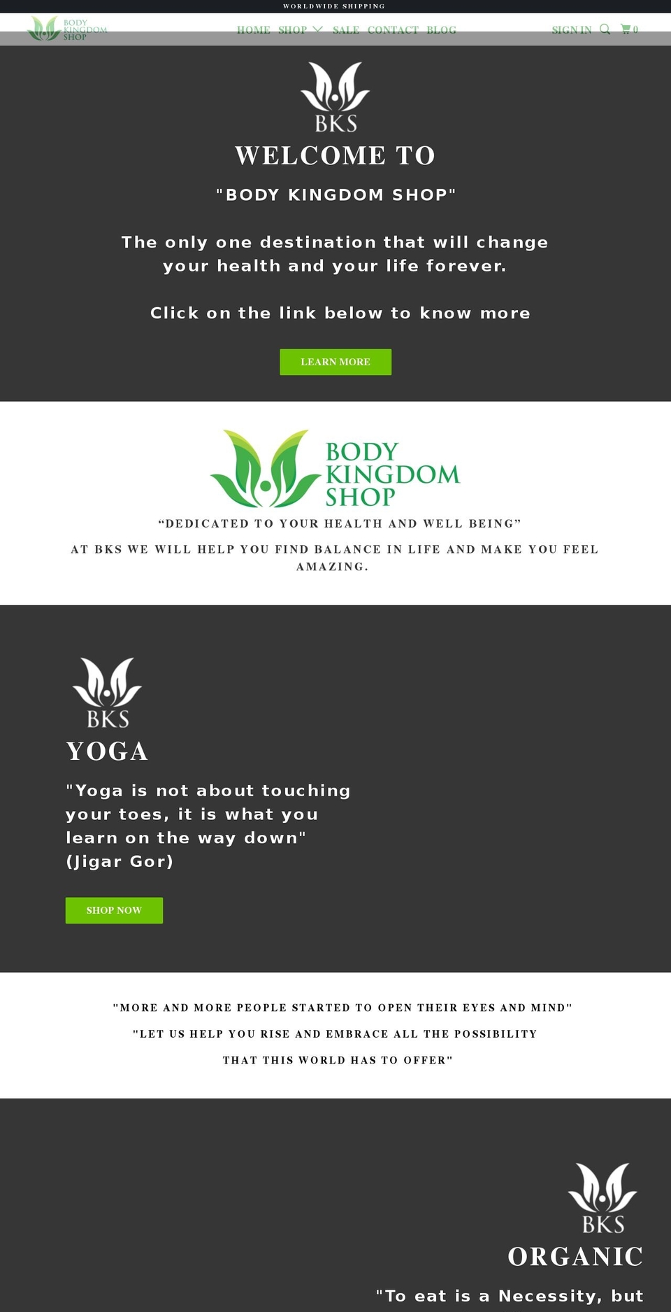bodykingdomshop.com shopify website screenshot