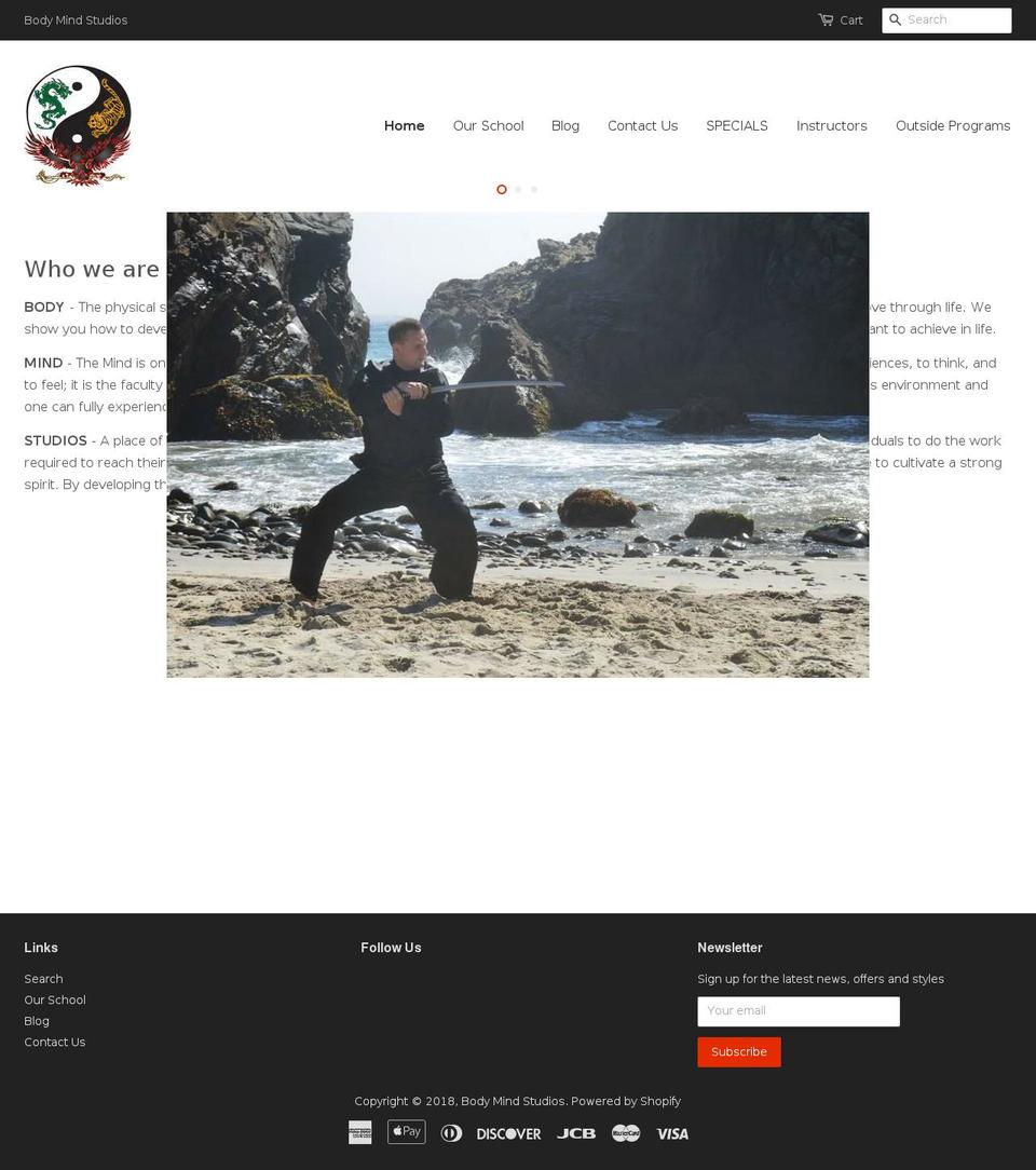 bodymindstudios.com — Shopify storefront screenshot