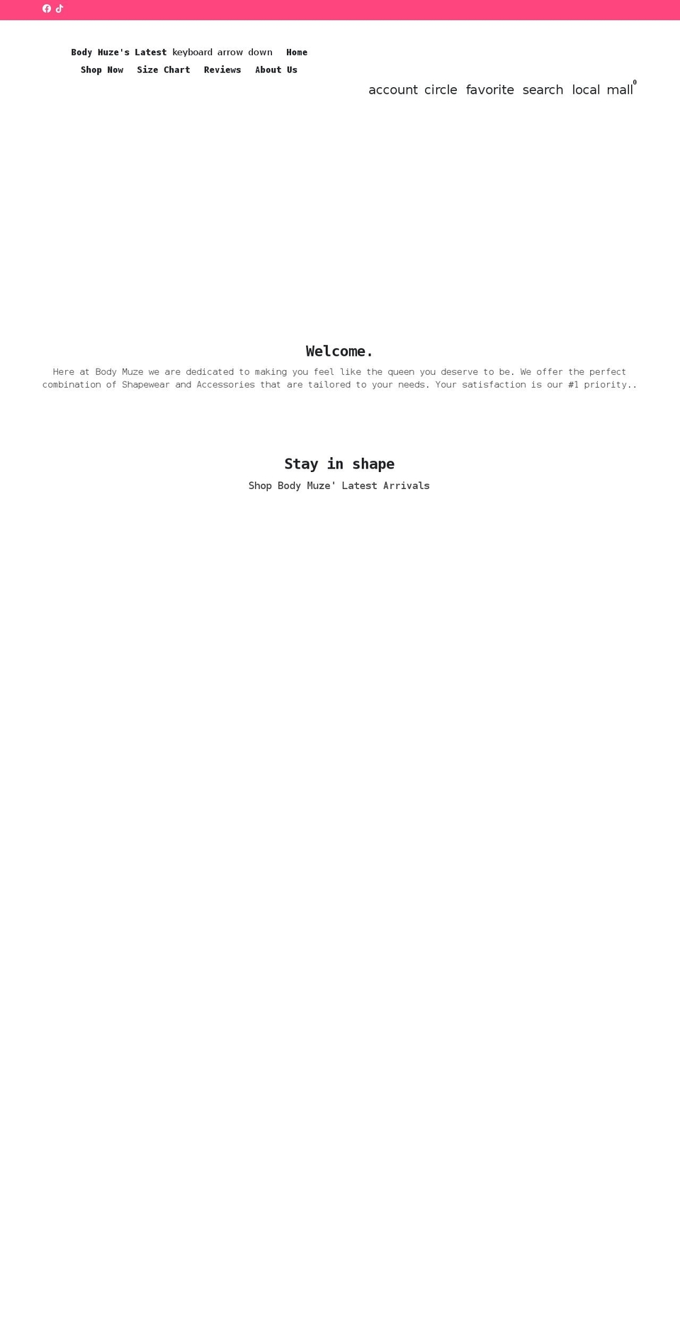 bodymuze.com shopify website screenshot