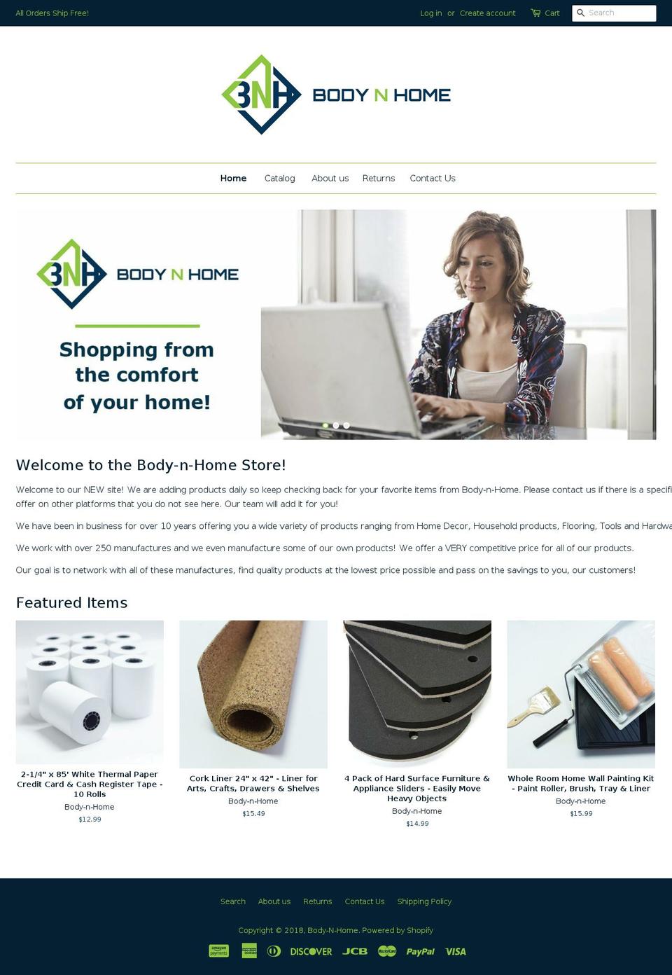 bodynhome.com — Shopify storefront screenshot