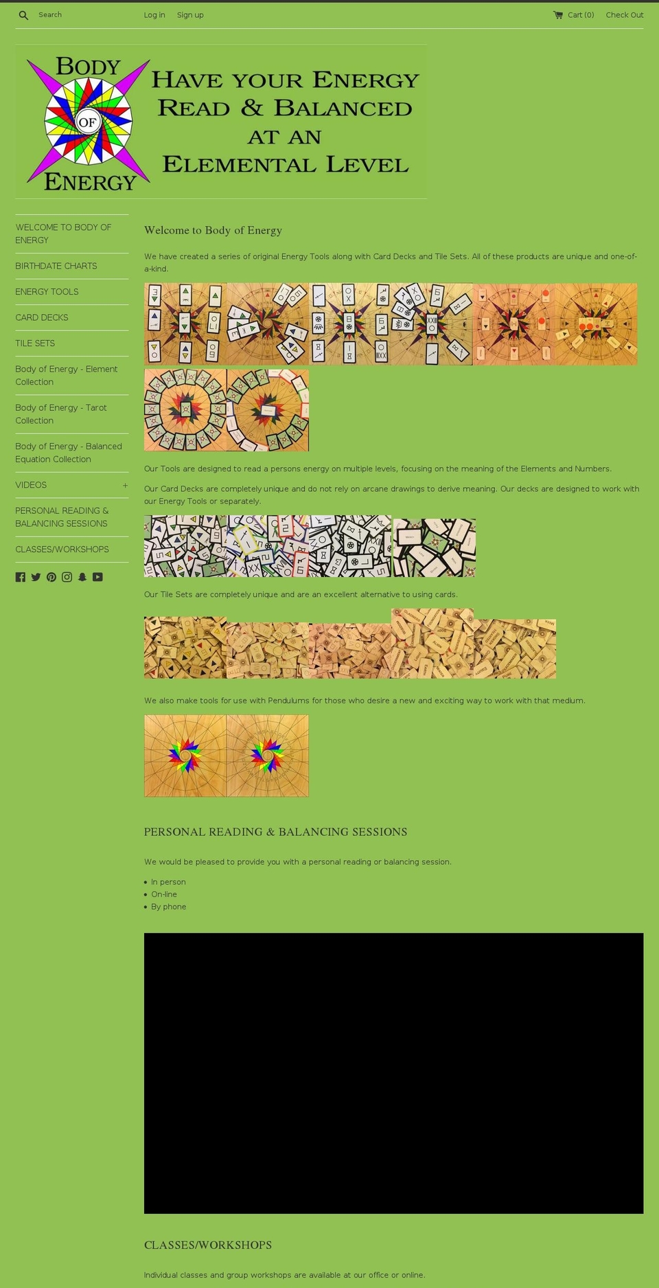 bodyofenergy19.com — Shopify storefront screenshot