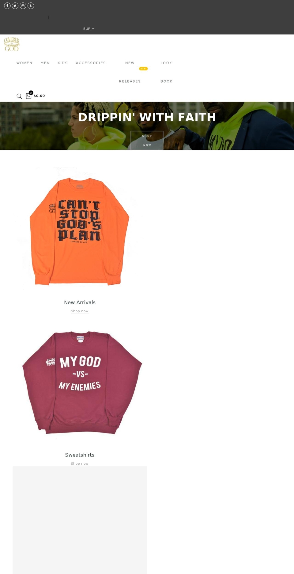 bodyofgodclothing.com — Shopify storefront screenshot
