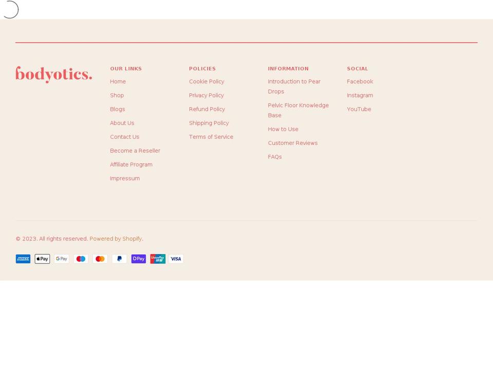 bodyotics.co.uk shopify website screenshot