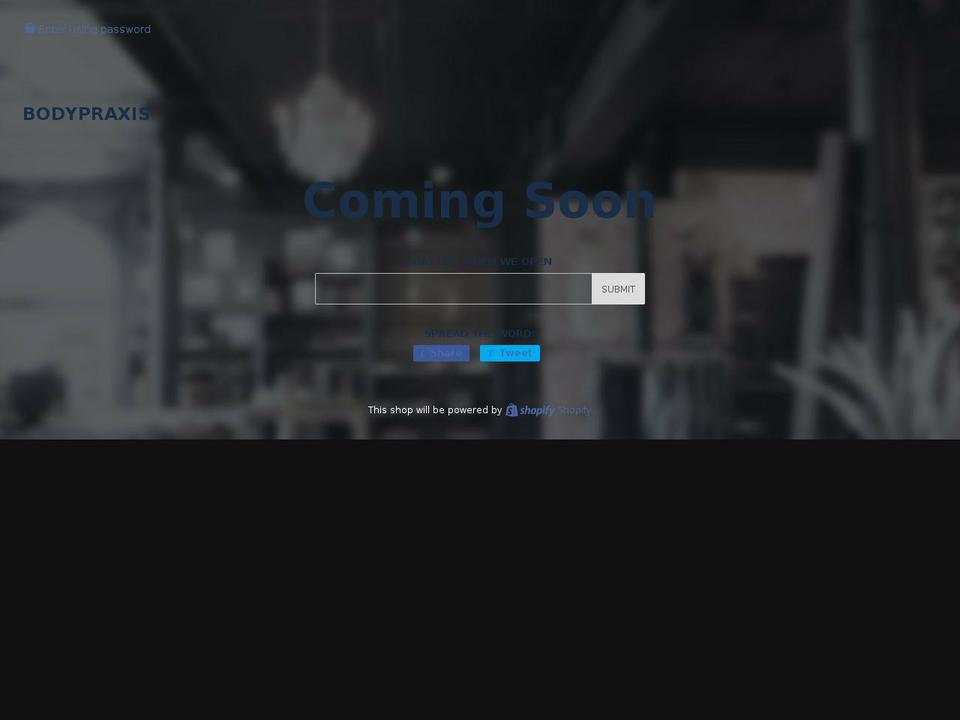 bodypraxis.myshopify.com shopify website screenshot