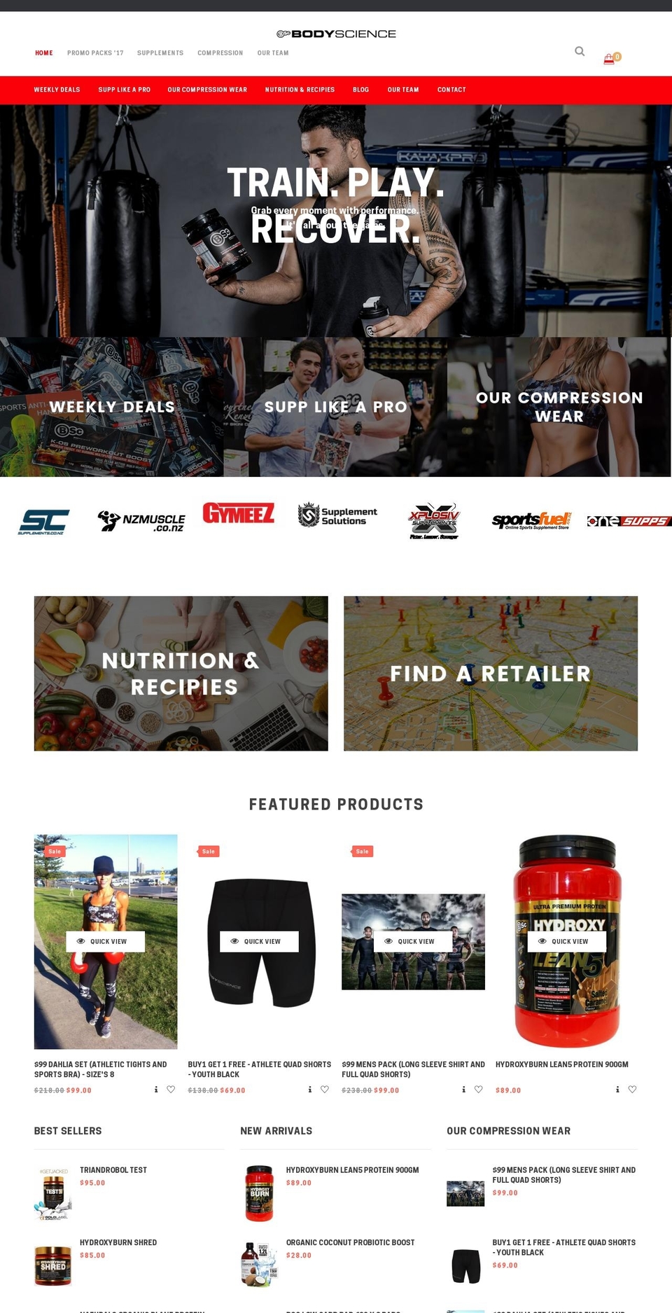 bodyscience.co.nz shopify website screenshot