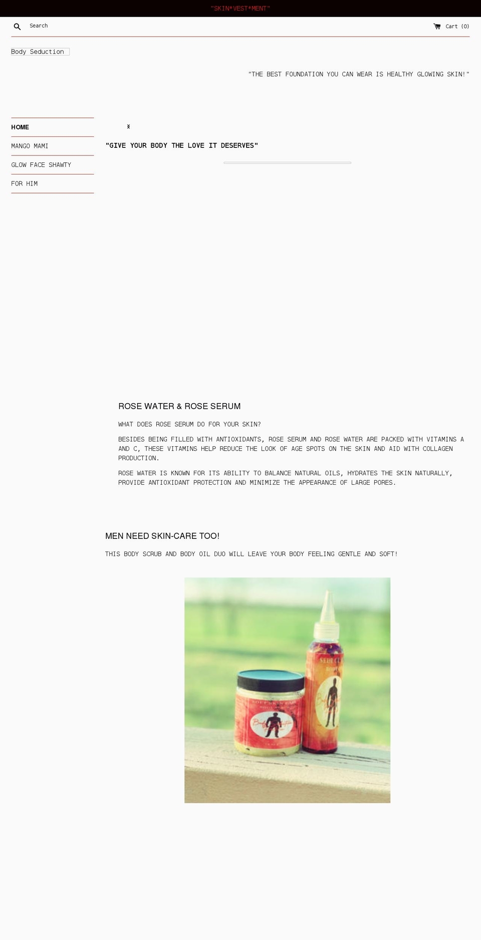 bodyseductionmb.com shopify website screenshot