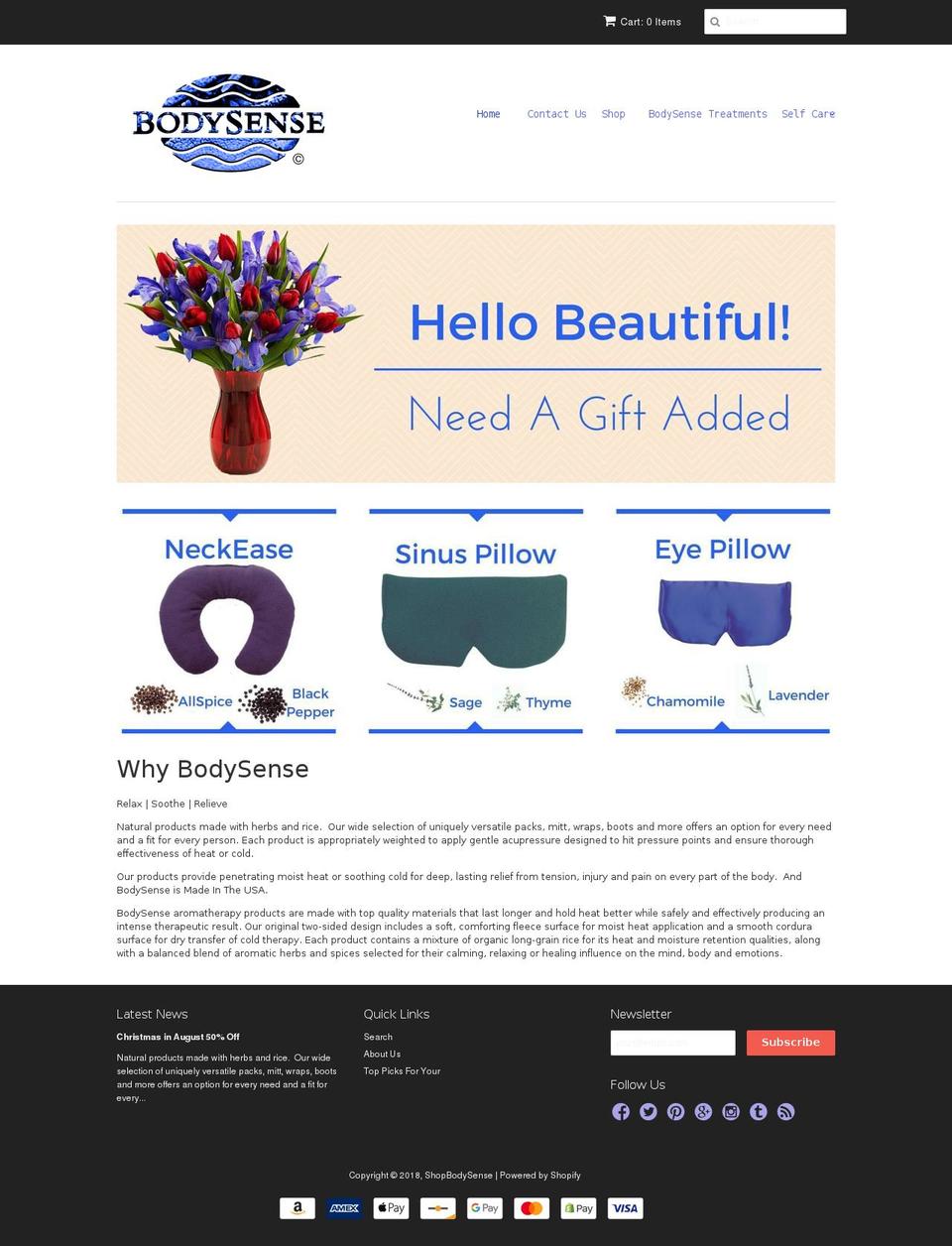 bodysense.mobi shopify website screenshot