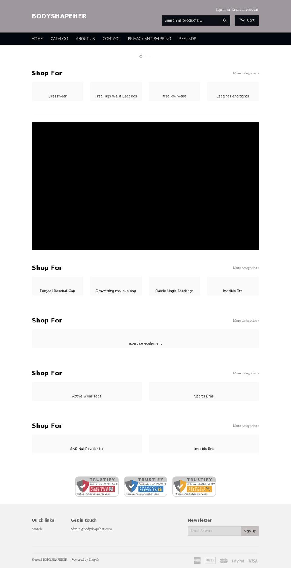bodyshapeher.com — Shopify storefront screenshot