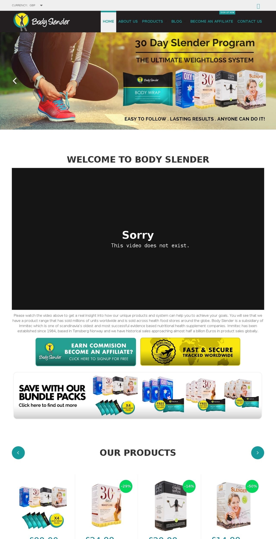 FASTOR Shopify theme site example bodyslender.com