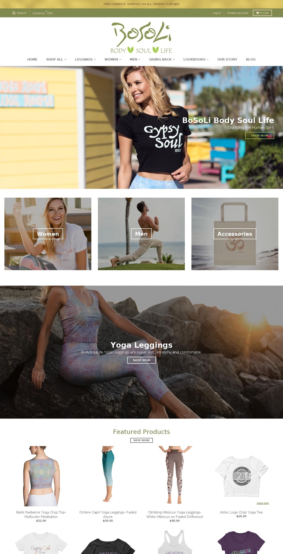 bodysoulmind.com — Shopify storefront screenshot