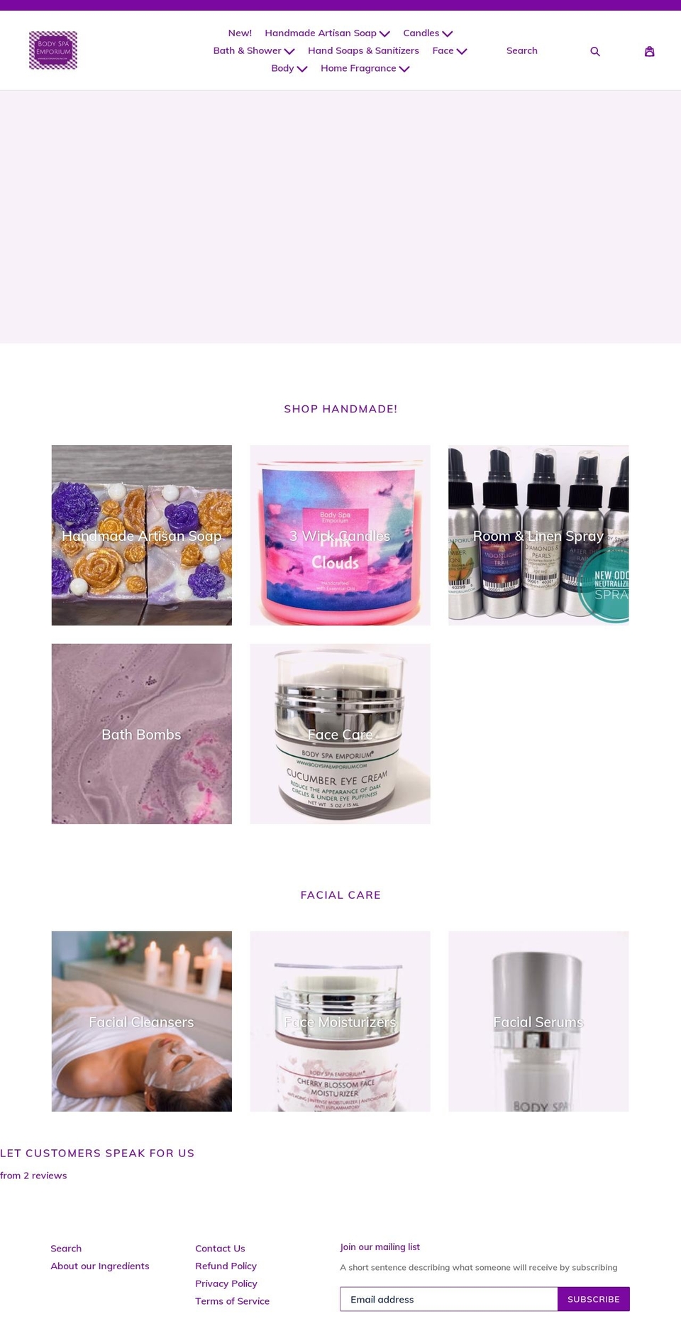 bodyspaemporium.com shopify website screenshot