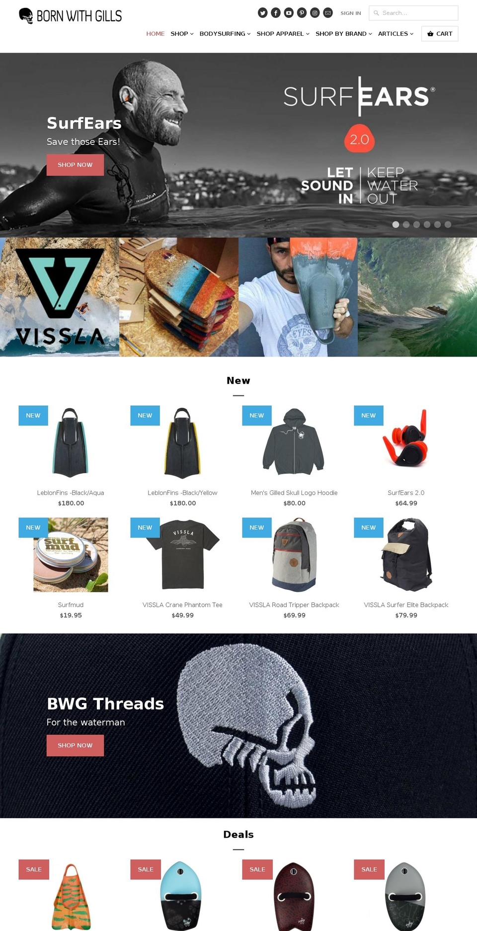 bodysurfonline.com shopify website screenshot