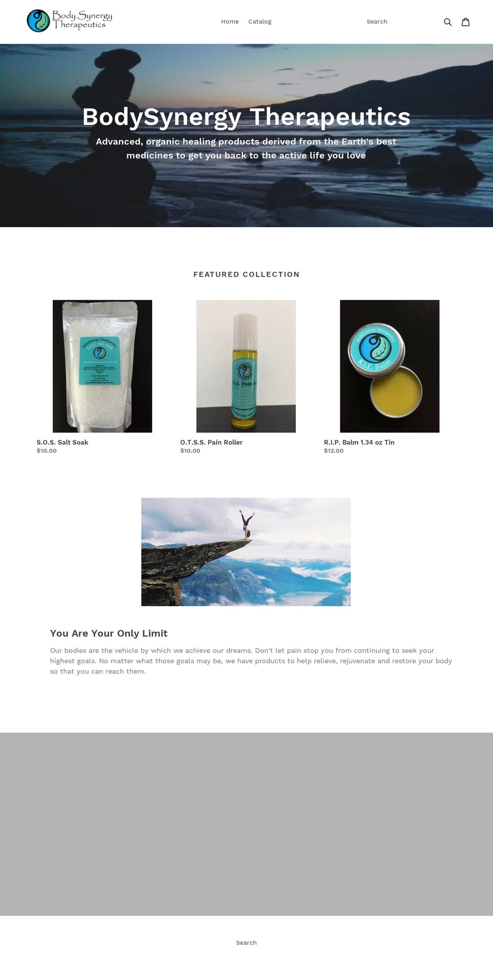 bodysynergytherapeutics.com — Shopify storefront screenshot