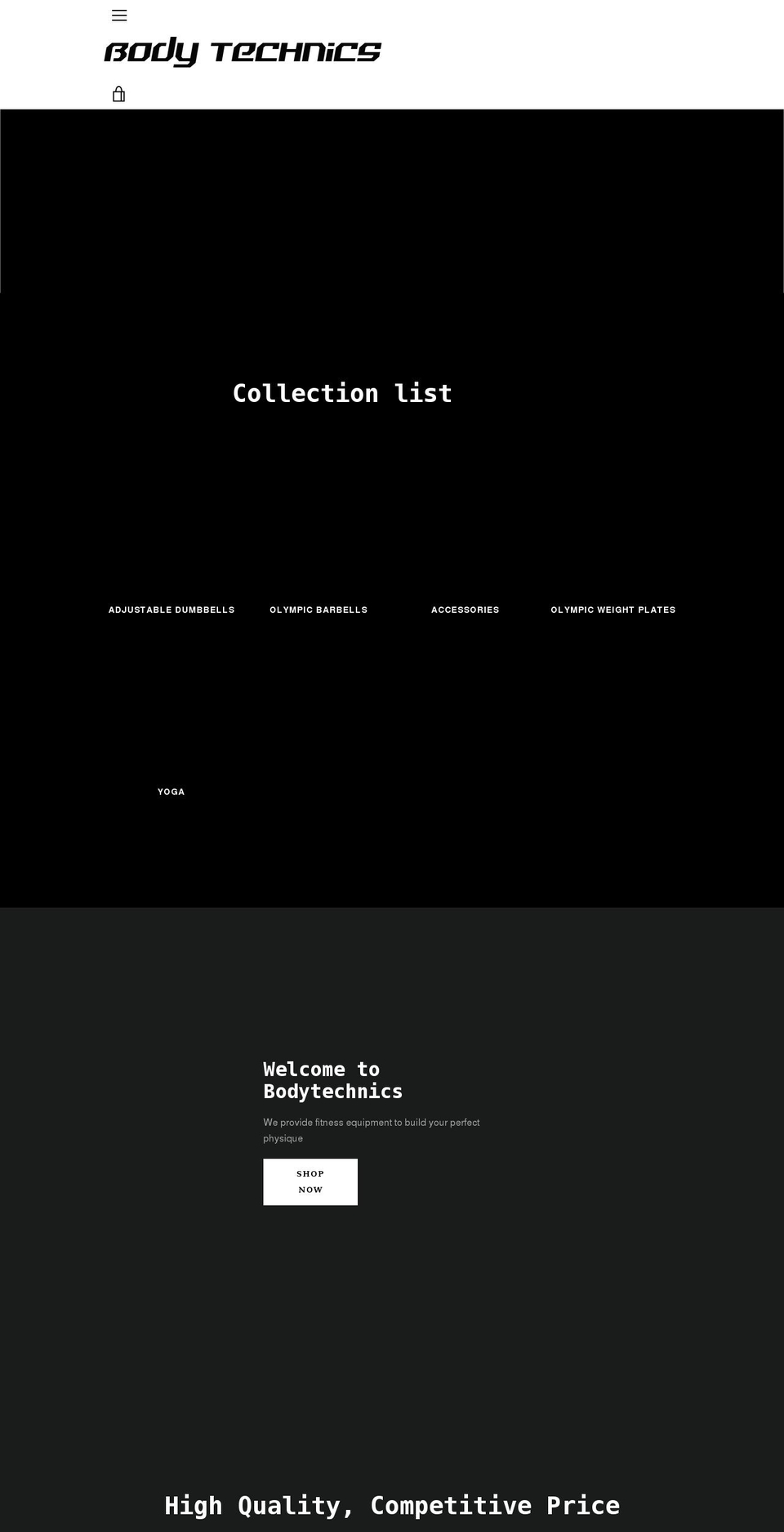 bodytechnics.com shopify website screenshot