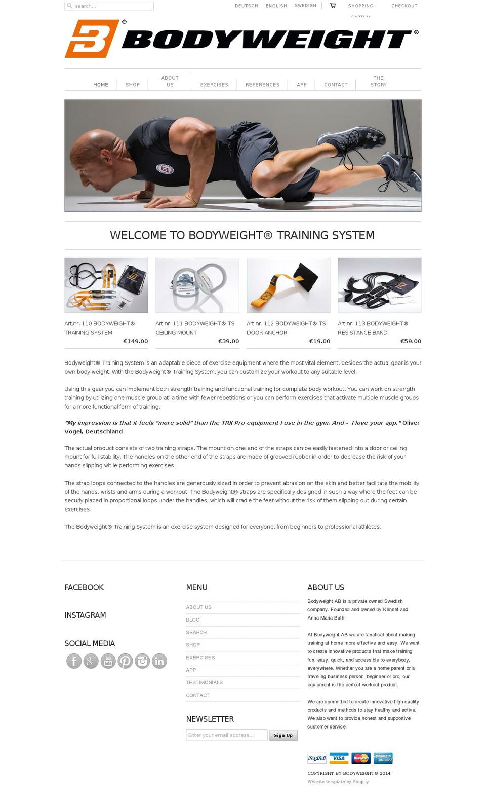 bodyweightband.com shopify website screenshot