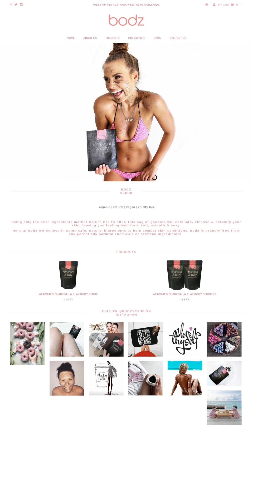 bodzscrub.com.au shopify website screenshot