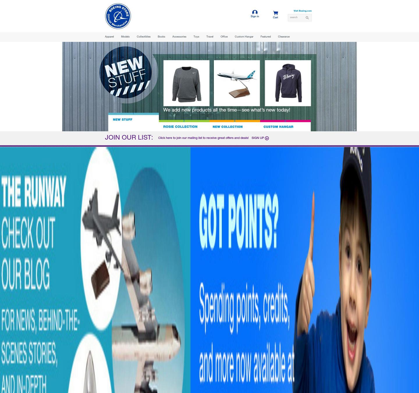 Launch Shopify theme site example boeingstore.com