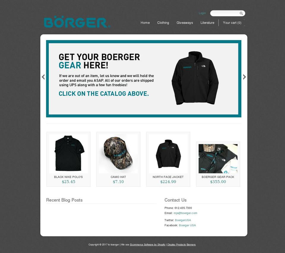 Woodland Shopify theme site example boergerstore.com