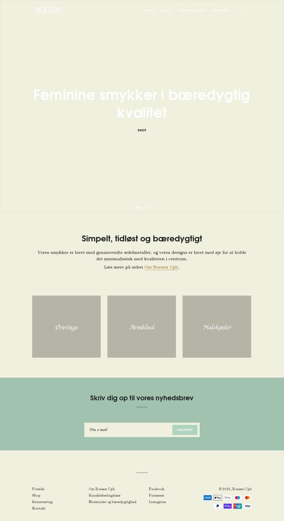 boesencph.dk shopify website screenshot