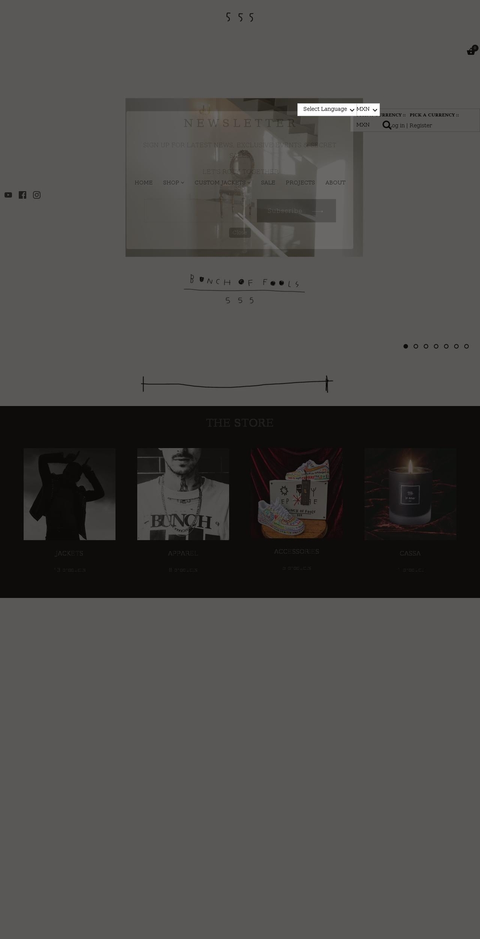 bof555.com shopify website screenshot