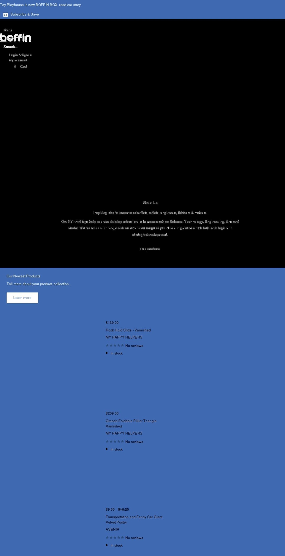 boffin.com.au shopify website screenshot