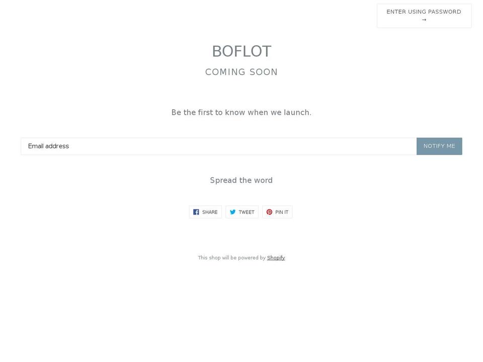boflot.com shopify website screenshot
