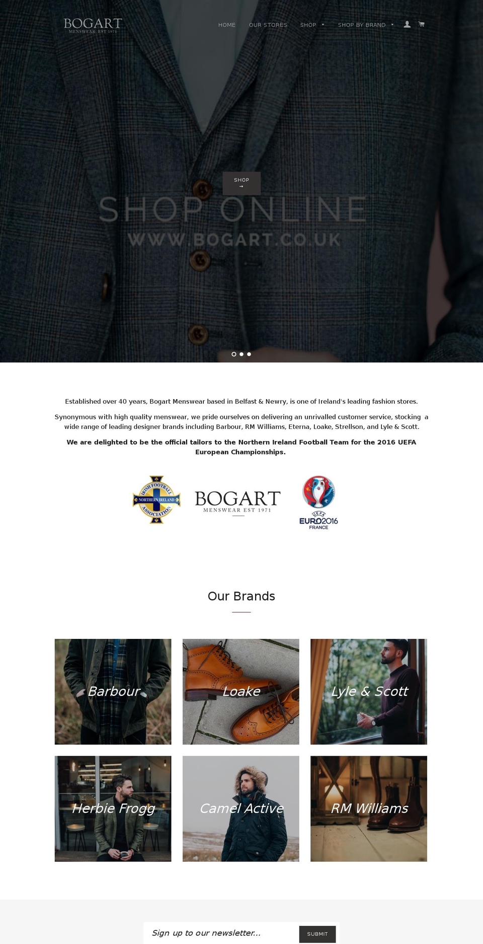 bogart.co.uk shopify website screenshot